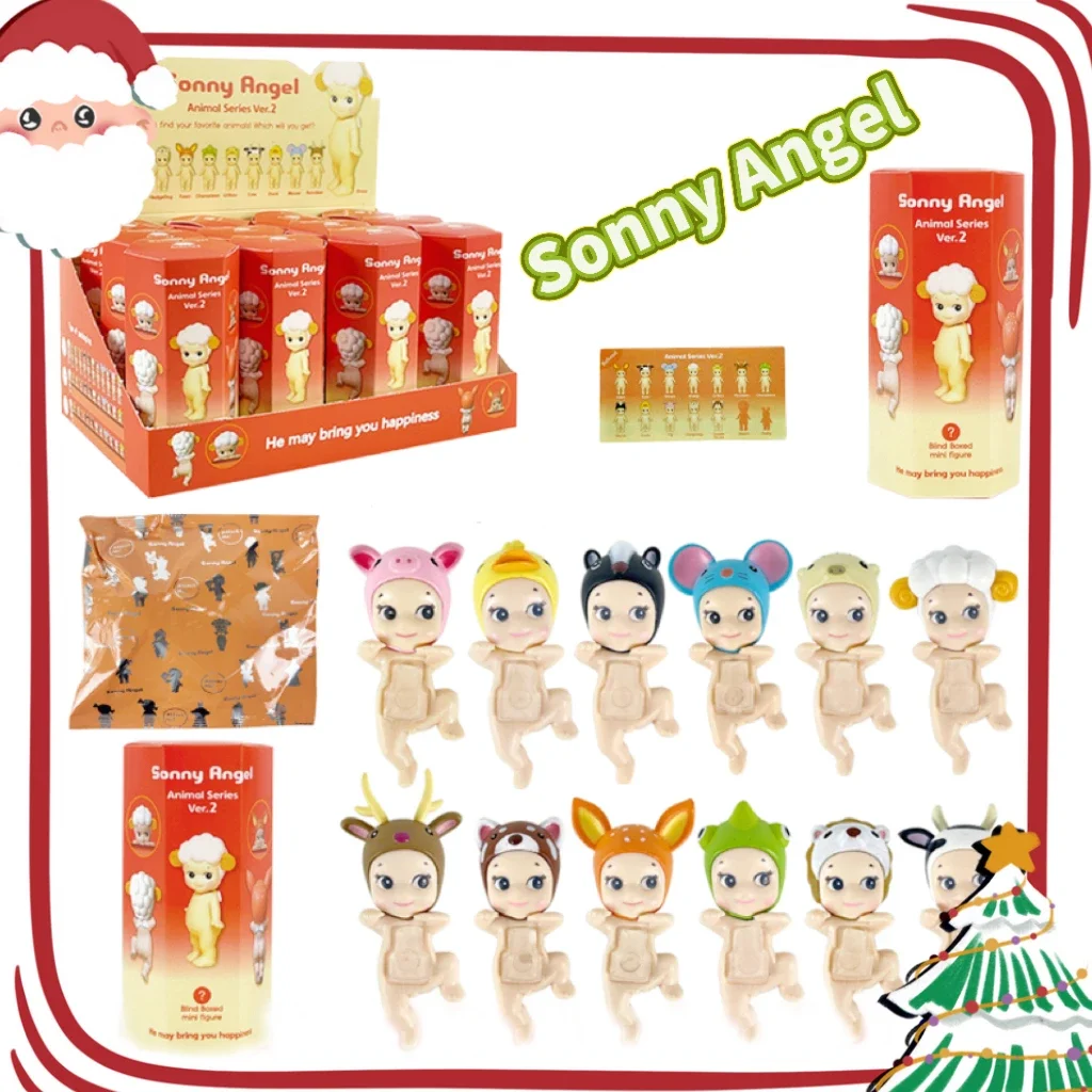 

MINISO Sonny Angel 2rd Generation Animal Leg Lift Blind Box Mini Cute Mystery Surprise Toy Anime Model Doll Children's Christmas