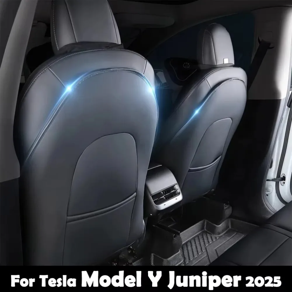For Tesla Model Y Juniper 2025+ Model Y Highland Car Seat Backrest Antidirty Pad Seat Protection Cover Anti Kick Pad