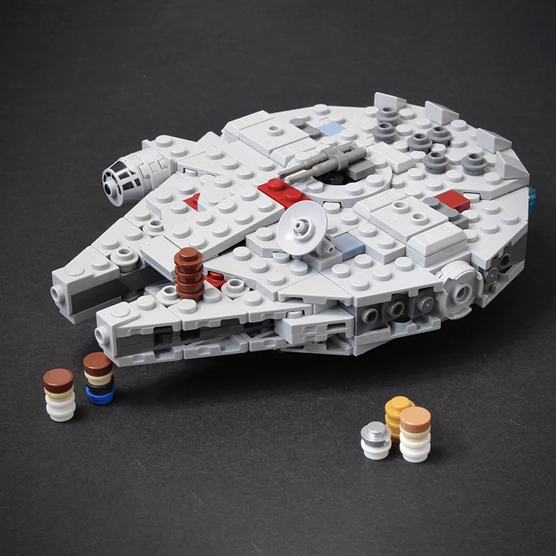 386PCS MOC Star Batter Micro Millenniumes Falcon Compact Gedetailleerde DIY Model Bouwstenen Cadeau