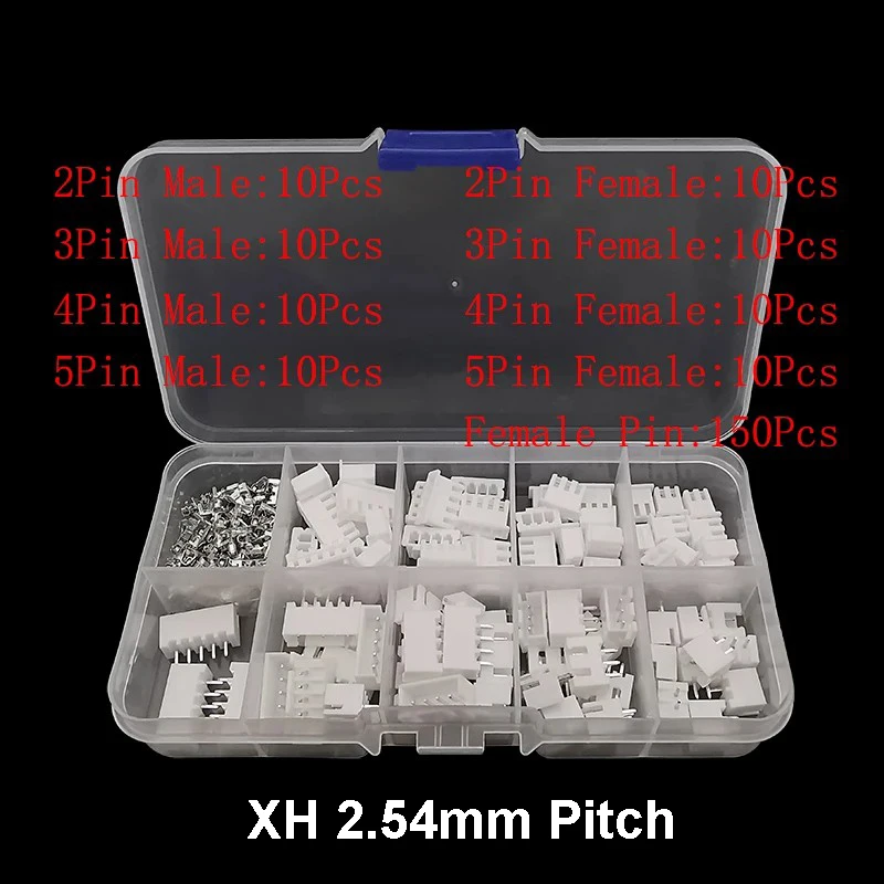1 Box SH 1,0 MM/JST 1,25 mm/ZH 1,5 mm/PH 2,0 mm/XH2,54 mm/VH 3,96 mm Stecker Buchse Gehäuse Crimp Terminal Connector Kit