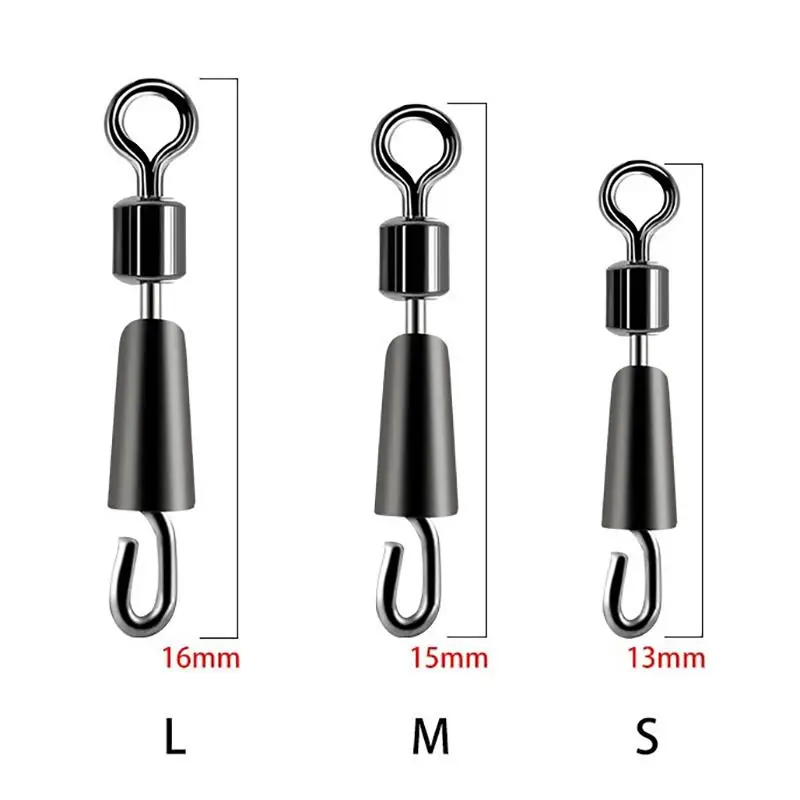 Fishing Bearing Swivel Connectors Rust Proof High Tensile 20/100Pcs Solid Rings for Freshwater Saltwater Angling Use