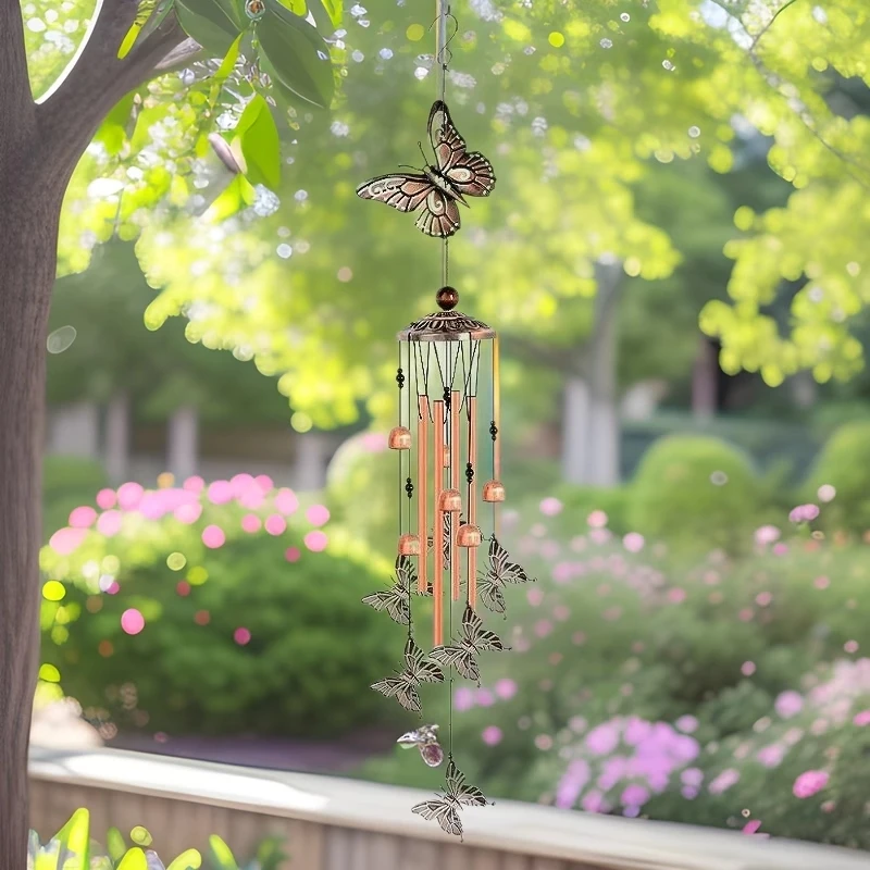 

Vintage Metal Wind Chimes Bird Owl Wind Chimes Retro Brass Wind Chimes With S-Shaped Hook Dercoration For Indoor Outdoor Nordic