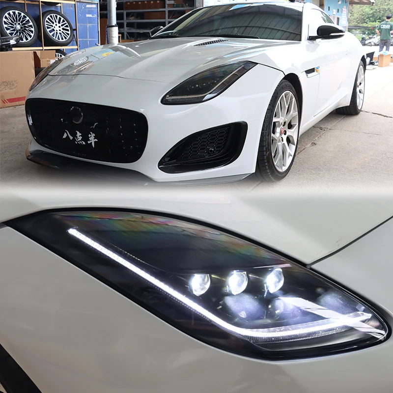 For Jaguar F-TYPE Upgrade With Three-Eye Super Bright LED Headlights Modified For Enhanced Visibility2025 - Image 4