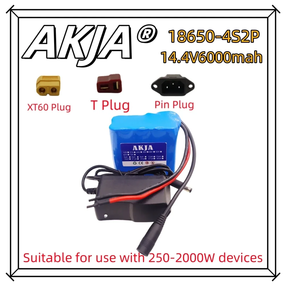 Air fast transportation 14.4V6000mAh aircraft model toy 4S2P high rate discharge 6AH battery pack original 18650 lithium battery