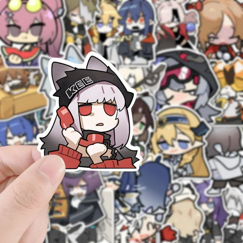 Arknights Stickers Game Stationery Sticker Texas Study Student Stationary Animation Peripherals Amiya DIY Sticker Waterproof