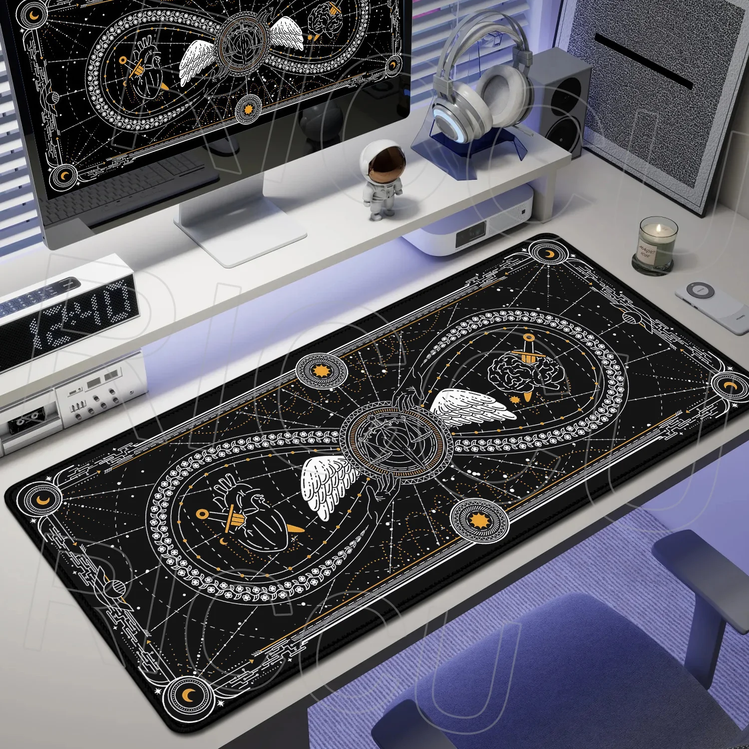 

HD XXL Angel Card Tarot Design Mouse Pad Card Game PC Accessories Desk Mat Large Computer Office Mousepad Anti-slip Card Mats