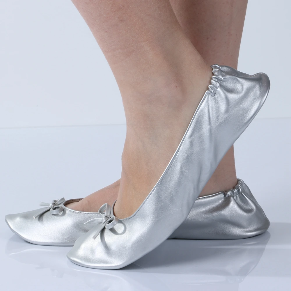 Aohaolee 1 Pair After Party Shoes Womens Ballets Flats Dance Shoes Prom Ballerina Shoes Roll Up Shoes Bridal Wedding Party Favor