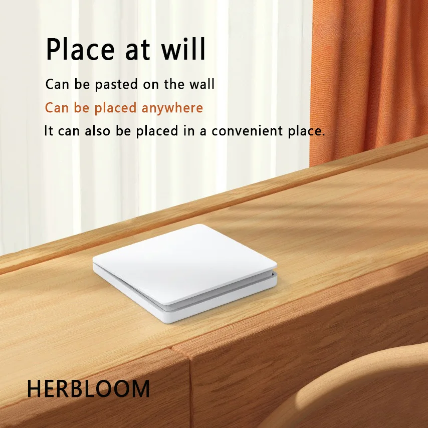 Self-Powered Wireless Switch No Battery No Wiring Eco-Friendly Long Range Remote Control Smart Home Light Switch Easy Installati