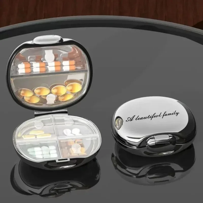 

7 Days A Week Pill Box with Lid Portable Travel Good Sealing Detachable Moisture-proof Plastic Grid Medicine Dispenser Organizer