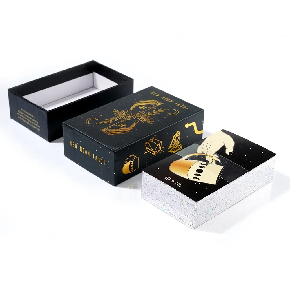 New moon tarot 78pcs cards 1: 1 Size Gilded Edge Tarot Board games