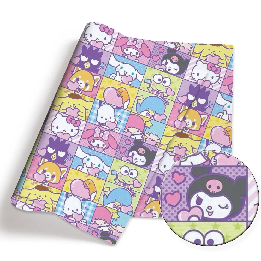 Hello Kitty 140x50CM Cartoon Polyester cotton fabric Patchwork Tissue Kid Home Textile Sewing Doll Dress Curtain cotton Fabric