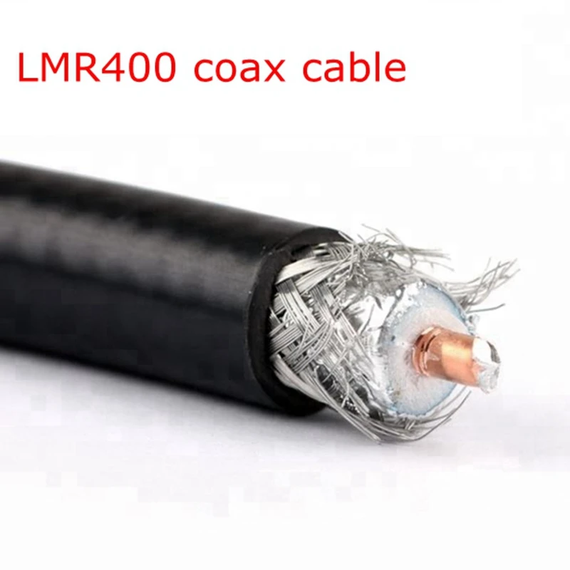 adaptador do cabo coaxial do rf bracadeira de baixa perda para o coaxial lmr400 lmr400 do conector 50 ohms 01