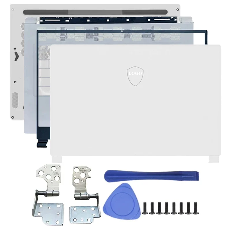 NEW Laptop Accessories For MSI Stealth 15M MS-1562 Notebook LCD Back Cover/Front Frame/Hinges/Palmrest/Bottom Case White Laptop