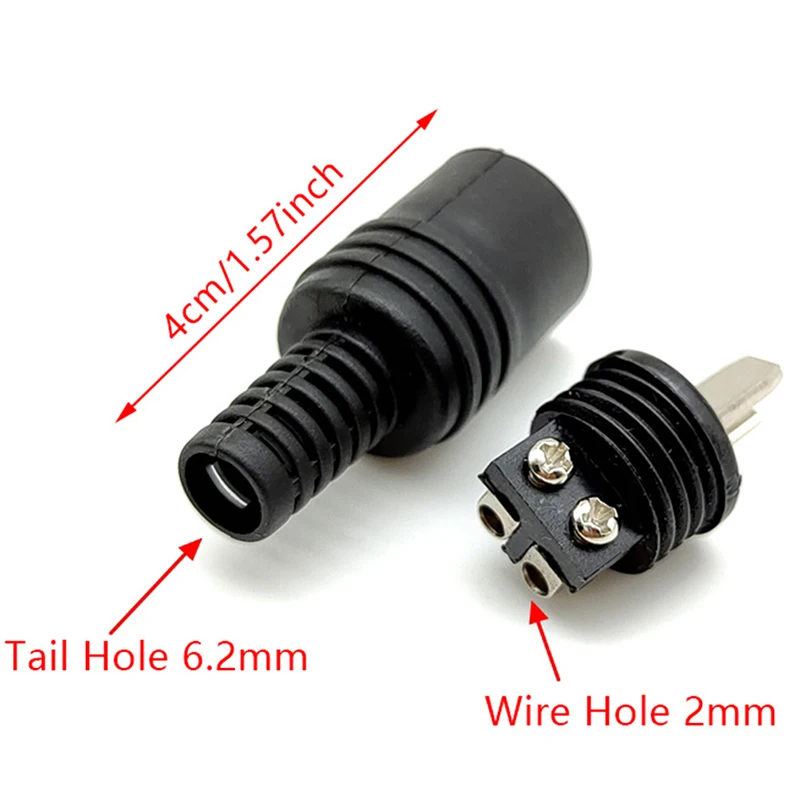 2 Pin DIN Speaker Wire Plug 2P Hifi Loudspeaker Cable Solder Connector Male Female Socket