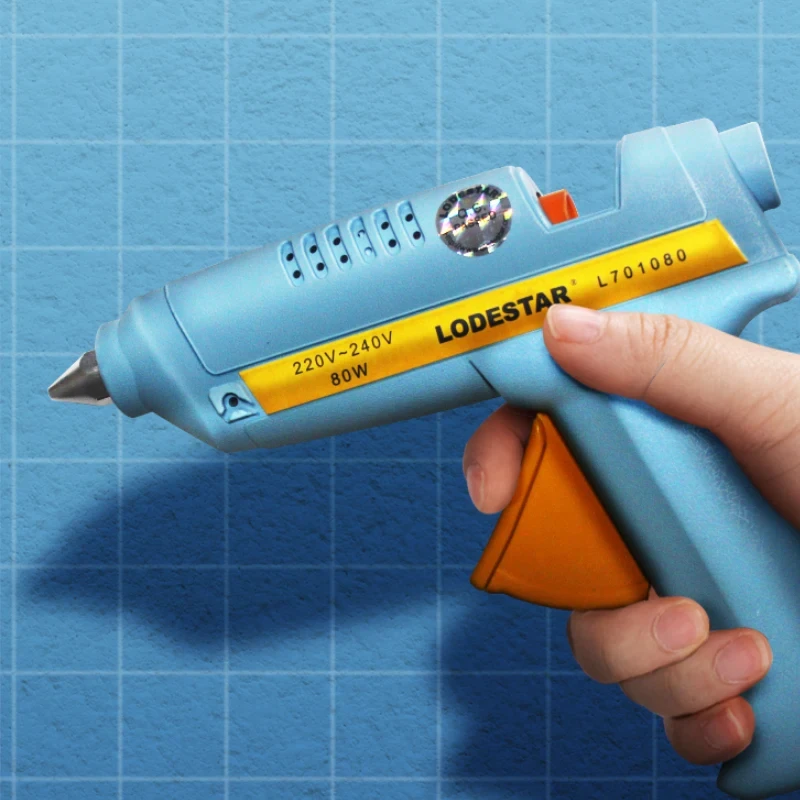 

LODESTAR Hot Melt Glue Gun with 10mm Glue Sticks Mini Industrial Guns Heat Temperature Thermo Electric Repair Tool