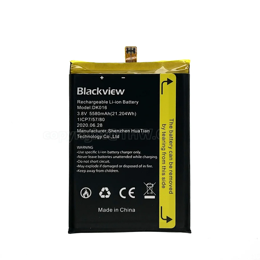 100% Original Replacement DK016 5580mAh Phone Battery For Blackview BV6900 3.8V 21.204Wh Batteries Free gift With Track Number