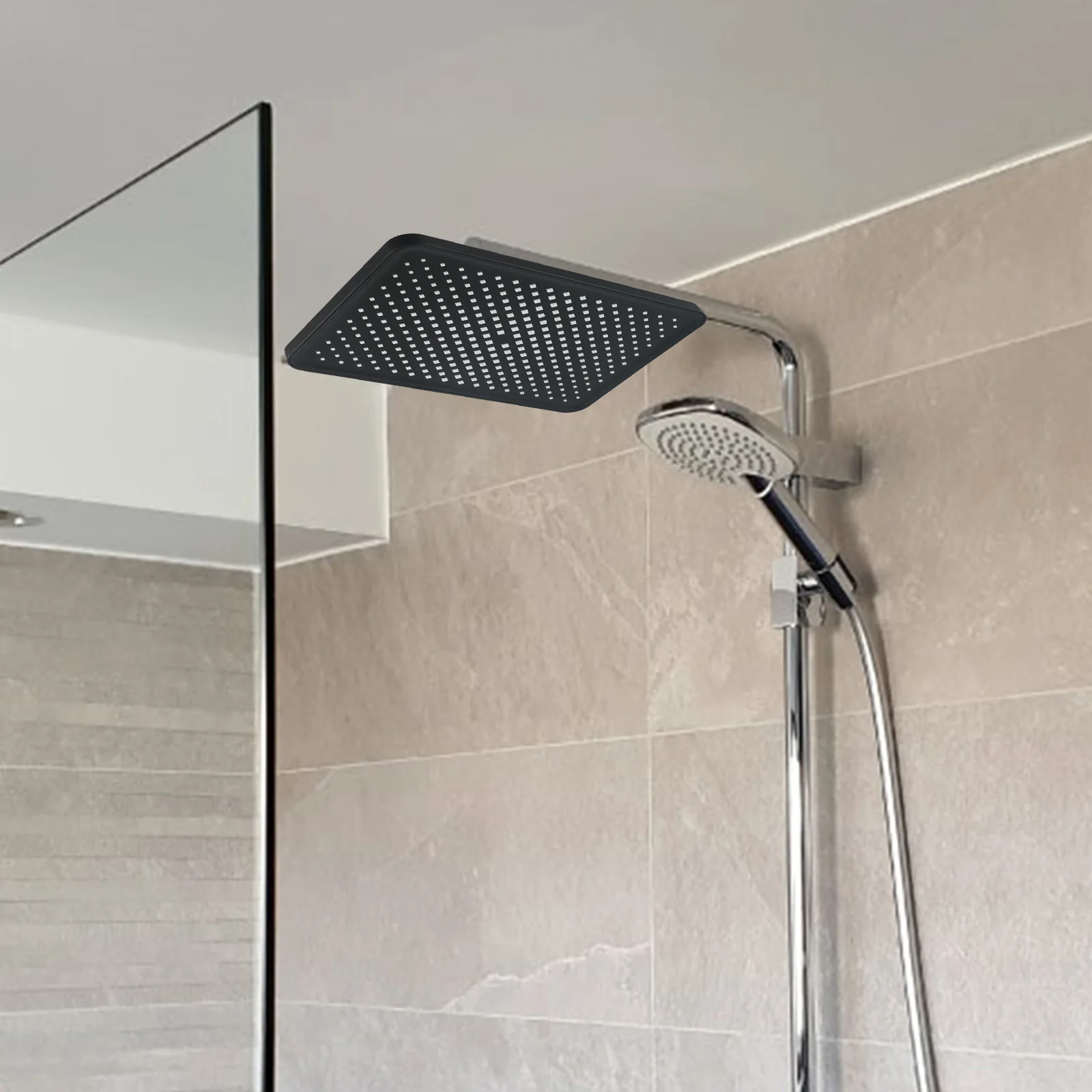 High Flow Shower Ceiling Mounted Shower Head Standard Interface Sturdy Material Wide Coverage ABS Plastic Chrome-polished