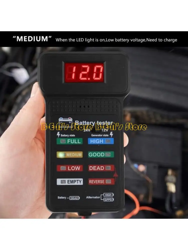 

Y1AD Стабильный тестер состояния батареи Мониторы состояния батареи Проверка батареи Основной инструмент для автомобильных 12/24