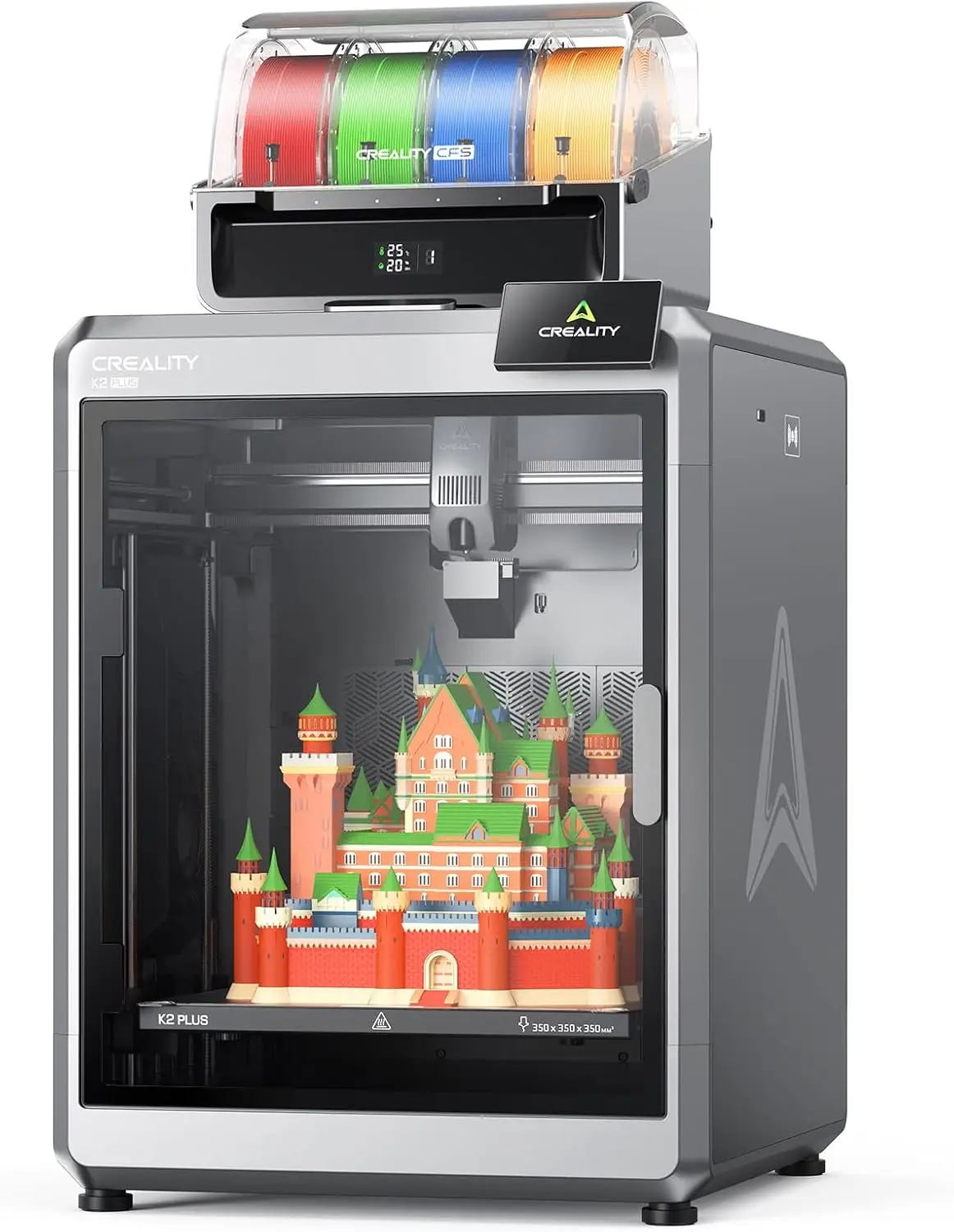 K2 Plus Combo 3D Printer, Multi-Color 3D Printer with CFS | 600mm/s Max High-Speed, Fully Assembled Auto Leveling and Dual AI Ca