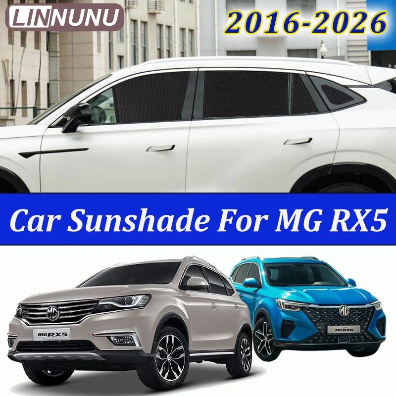 

LINNUNU Для SAIC MG RX5 MG eRX5 2016-2023 2024-2026 Магнитная солнцезащитная сетка на окно автомобиля, аксессуары для защиты от УФ-излучения в салоне