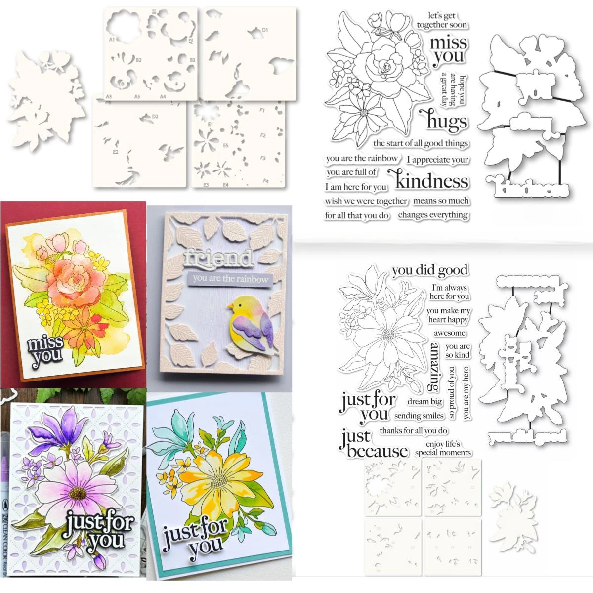 Primavera alegre floral corte de metal dados selos claros estêncil folha quente para fazer cartão scrapbooking papel artesanato 2024