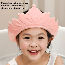 Baby shampoo cap Waterproof ear protector Children's shampoo cap water shield Silicone shower cap crown