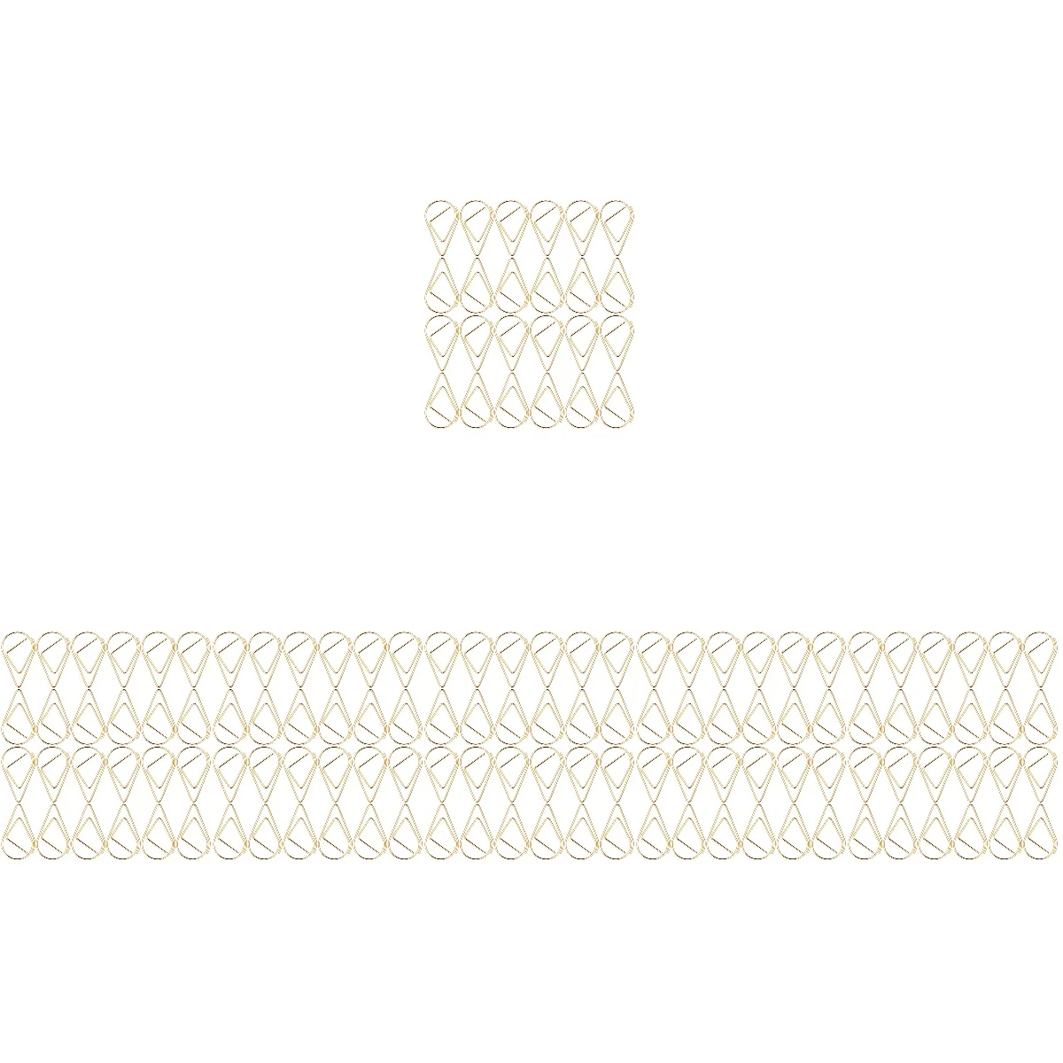 

6pcs 6 Count Paper Clips Tiny Assorted Teardrop Decorative Golden Fancy Shaped Paperclip Metal
