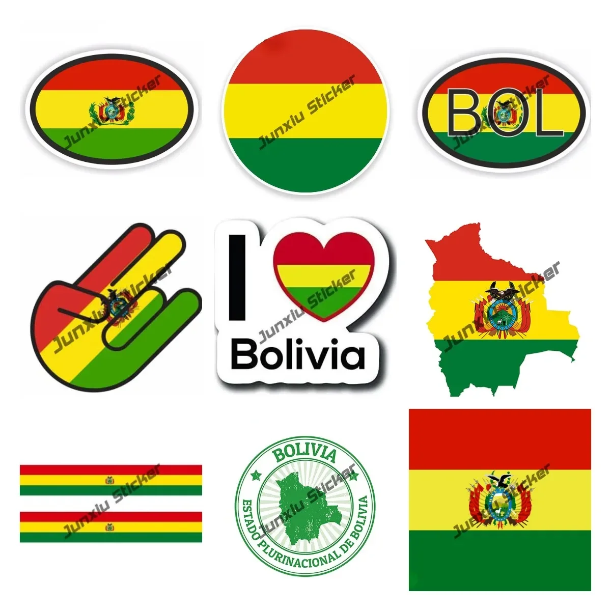 Bolivia Flag Motorcycle Car Sticker Decal Love Bolivia Flag Map Decal Home Pride Travel Car Truck Van Bumper Window Laptop Wall