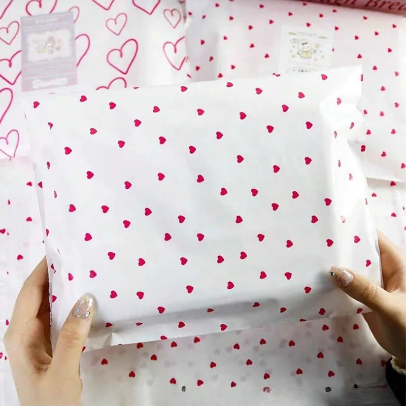 10 tas transportasi bermotif merah muda, tas kemasan rumah tangga tahan air, cocok untuk kantor dan pelajar