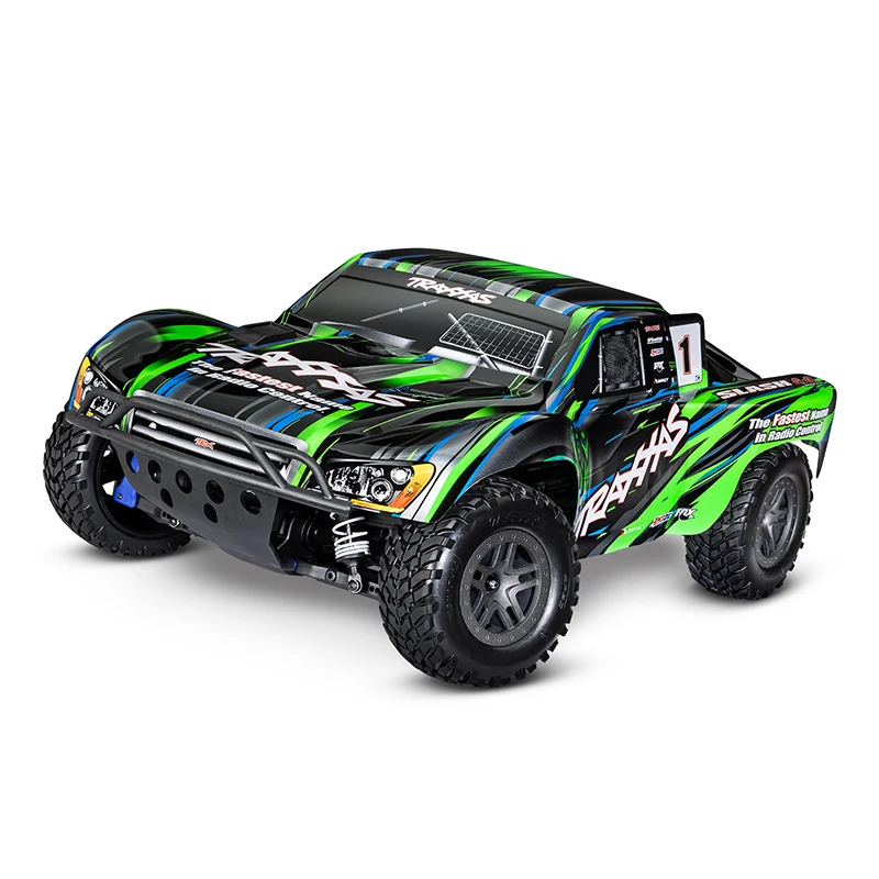 Traxxas-Véhicule d'escalade tout-terrain à grande vitesse, 4 roues motrices, télécommande Slash, électrique, sans balais, Bl2s, carte courte, Rtr, 1/10