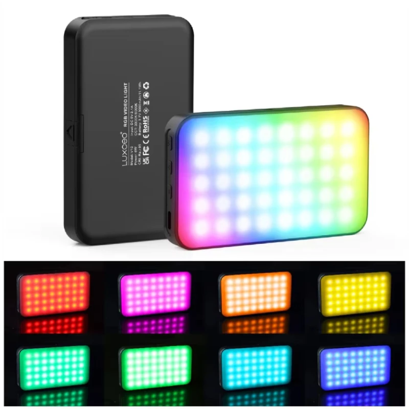 

LUXCEO V10 RGB LED Video Panel Light Rechargable Full Color Dimmable CRI 95+ for Camera Youtube Tik Tok Vlog