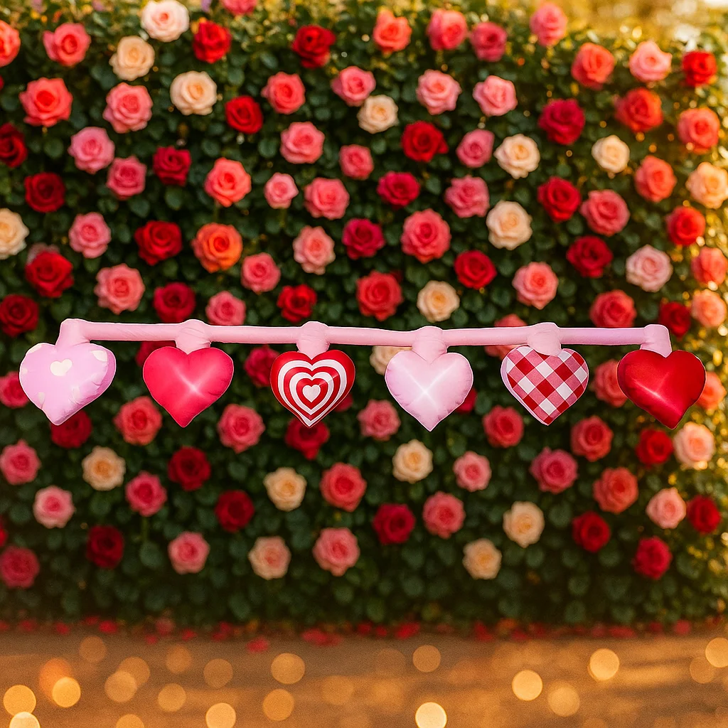 4.5M/15FT Valentijnsdag Opblaasbaar Speelgoed Liefde Combinatie Binnenplaats Decoratie Romantische Ingebouwde LED Licht Tuin Decoratie