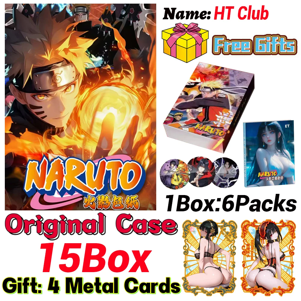 

2025 Newest Wholesale Case ET Studio Naruto Cards A6 Booster Box 1Case Playing Cards Games Toys Gift