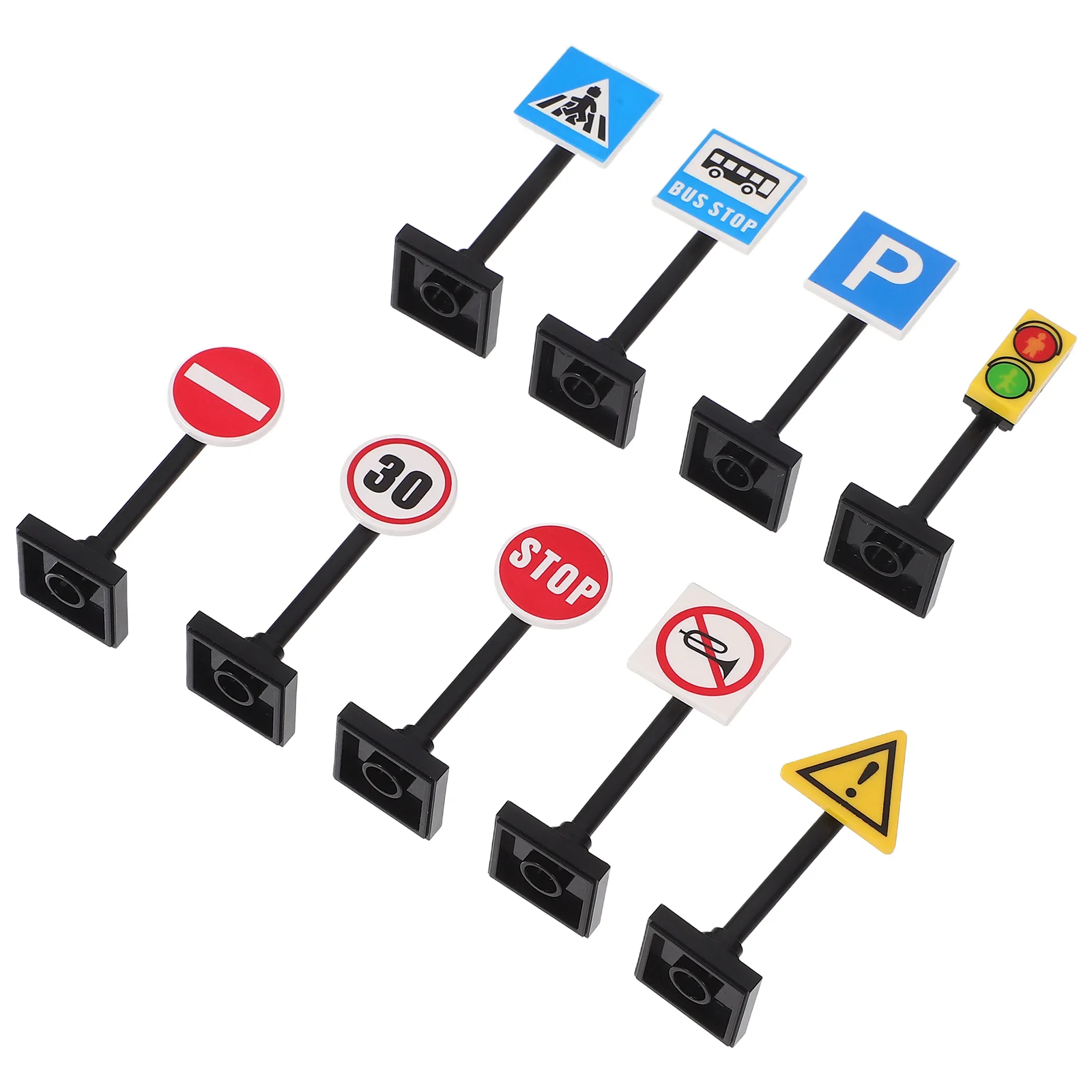 

1 Set Simulation Street Sign Toys For Kids With Traffic Light Set Traffic Signs For Kids Street Signs For Play Suitable For Boys