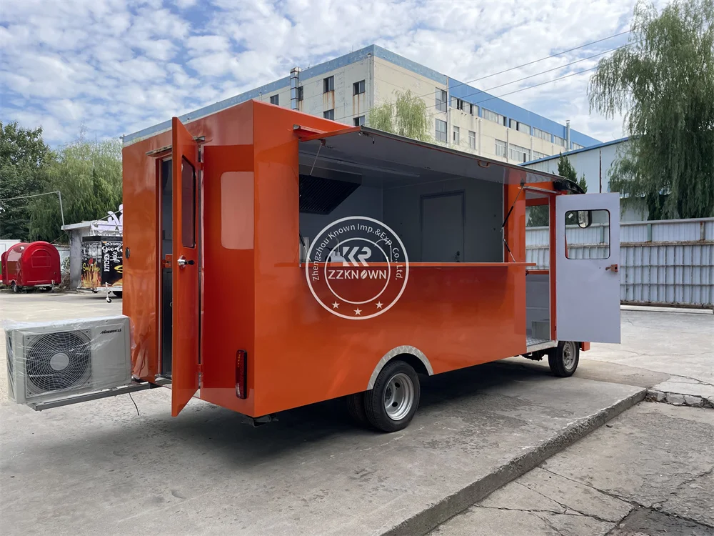 Custom Mobile Electric Food Trailer Ice Cream Coffee Fast Food Truck Fully Equipped Mobile Bar Street Kitchen for Sale