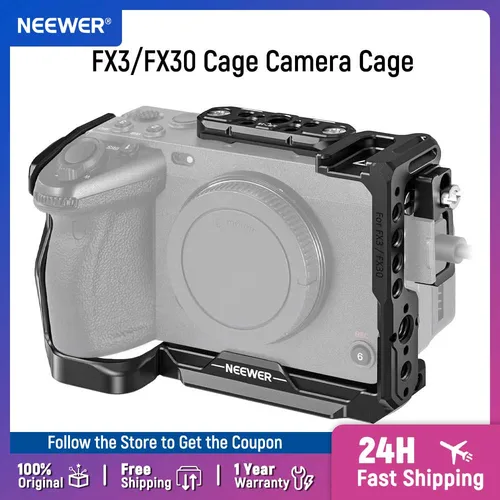 NEEWER Jaula de cámara FX3/FX30 Compatible con Sony FX3 FX30/Mango XLR original, Compatible con DJI RS2 RS3 Gimbal