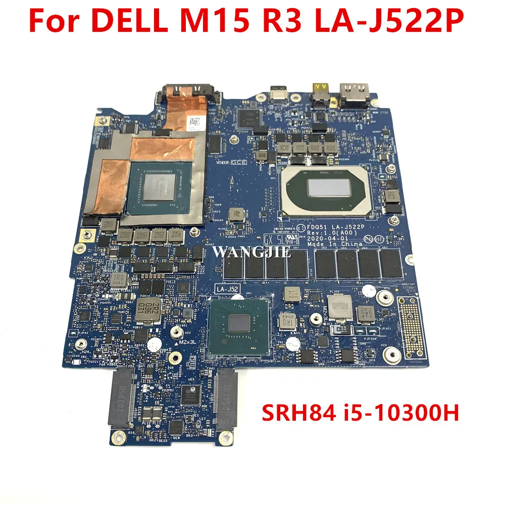 

For DELL ALIENWARE M15 R3 Laptop Motherboard FDQ51 LA-J522P SRH84 i5-10300H GTX 1650 Ti 4GB CN-0RK3FG 0RK3FG 100% Working