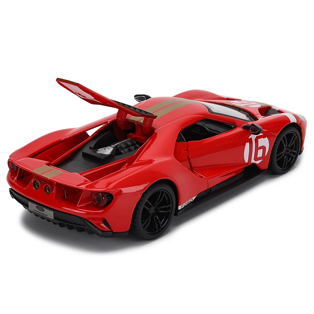 Bburago 1:32 2022 Ford GT Heritage Edition Alloy Luksusowy pojazd Diecast Cars Model Kolekcja zabawek Prezent