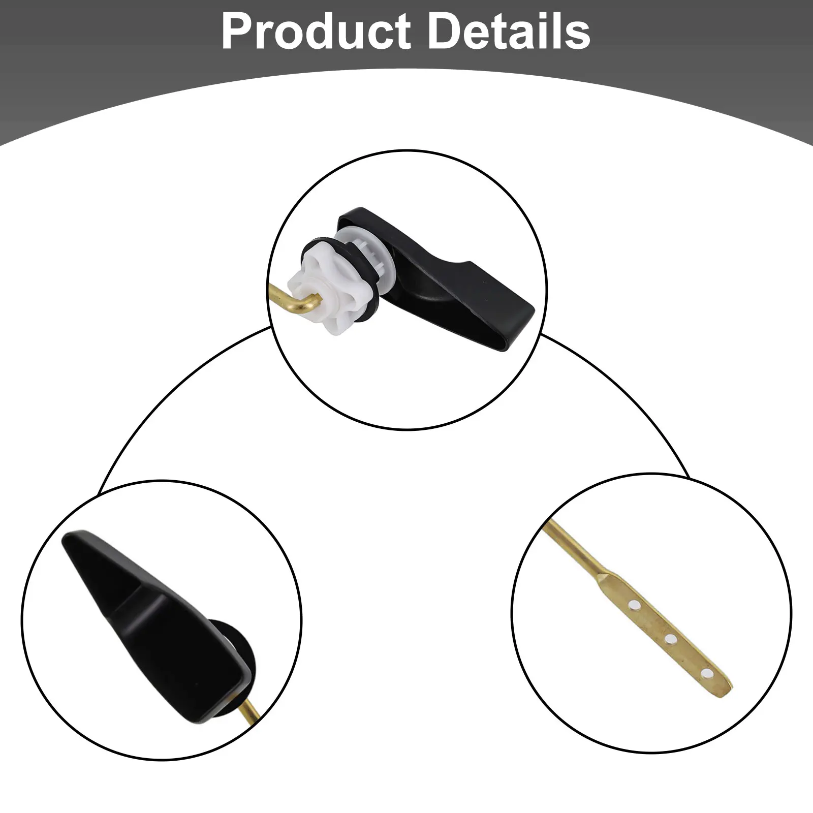لمعظم المراحيض، مقبض دافق المرحاض، رافعة دافق لخزان المرحاض لإصلاح المرحاض، صامولة بلاستيكية متضمنة سهلة التركيب #5