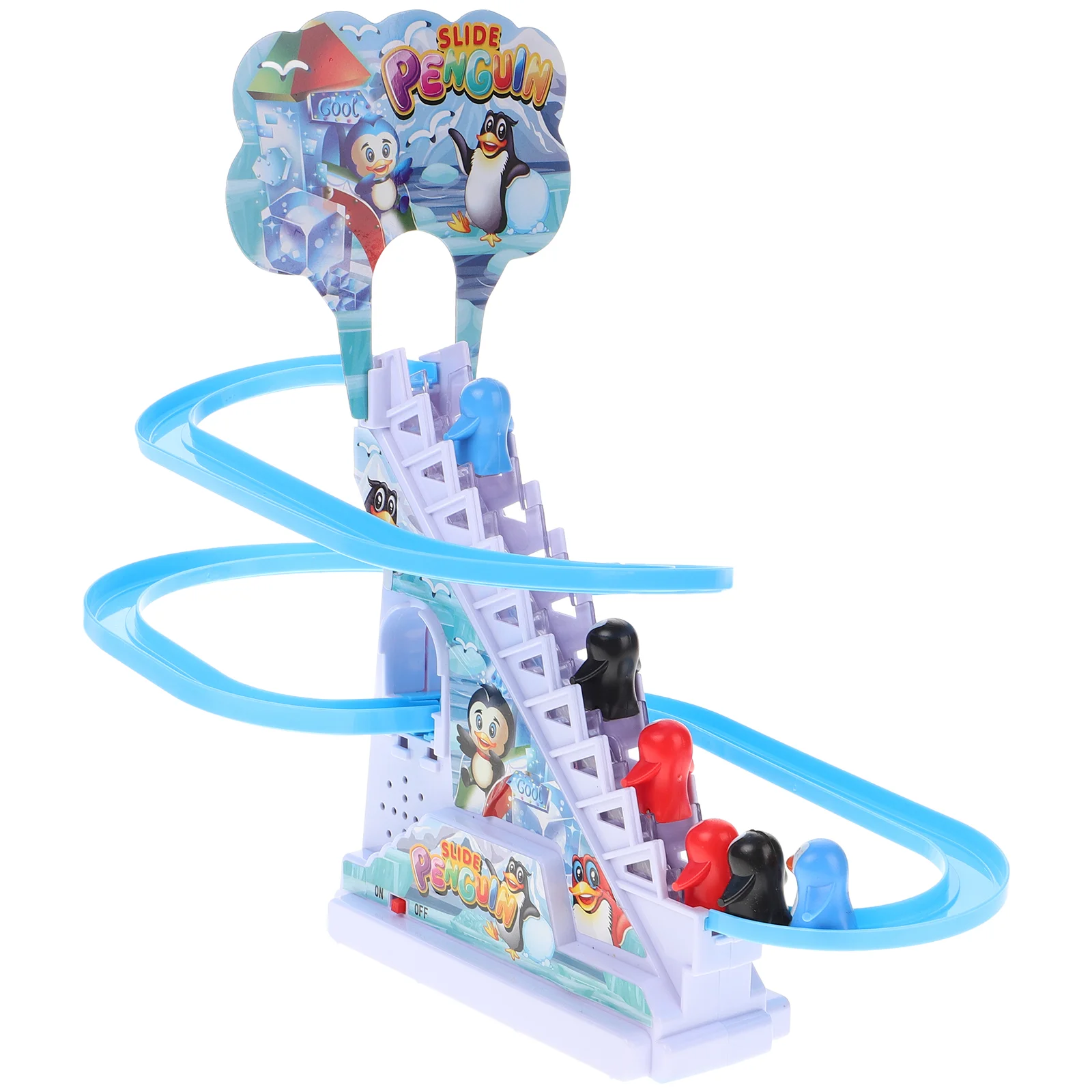 Kids Toy for Boy Penguin Girl Toys up and down Climbing Stair Electric Blue Sliding Kit Child