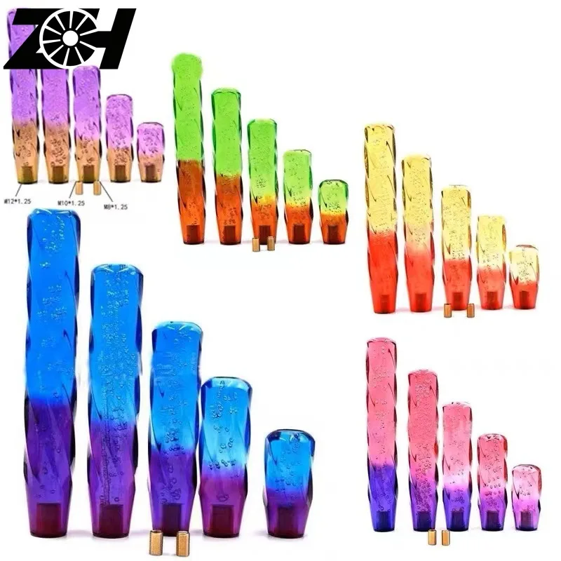 10 15 20 25 30cm Car Bubble Crystal Resin Cover Gear Shifter Knob Manual Round Ball Shape Shifter Handle Stick Head Lever AT MT