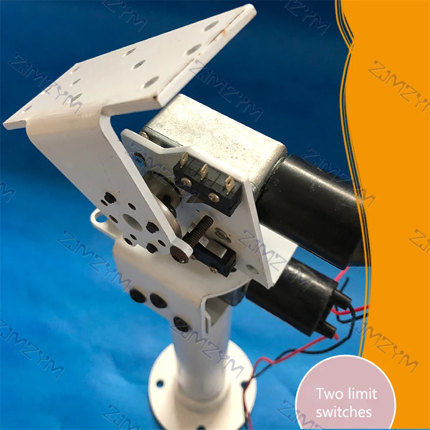 Robot de seguimiento y monitoreo solar con gimbal de doble eje DC, gran carga y alto torque, totalmente metálico, eje X, eje Y, 5V-12V-24V, 1min/1RPM