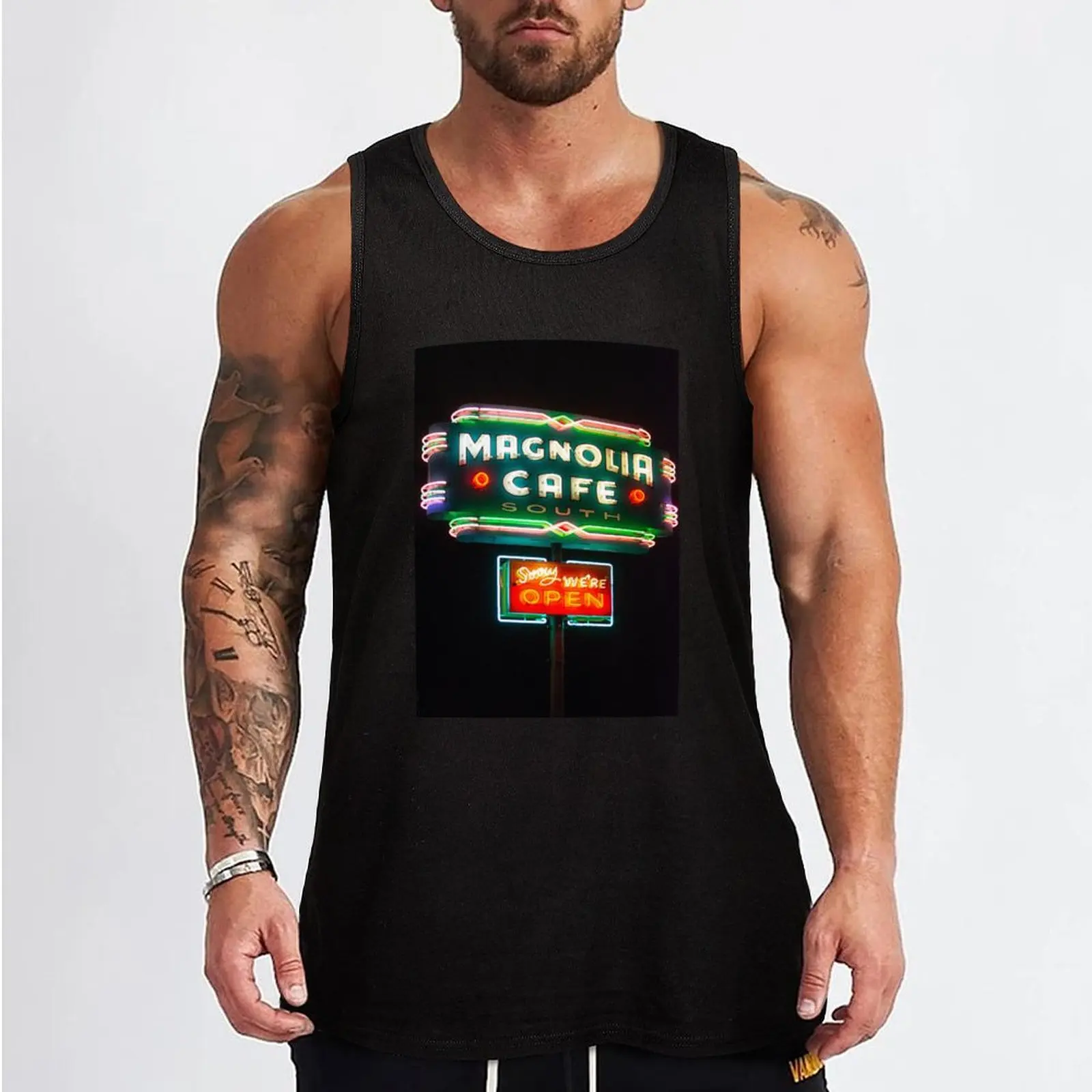 Magnolia Cafe Tank Top Clothing Men's summer vest