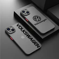 V-Volksw-agen Cool Phone Case for Apple iPhone 11 16 13 15 12 14 Pro Max 7 XR X XS 13 12 Mini 14 Plus 8 SE Matte Cover