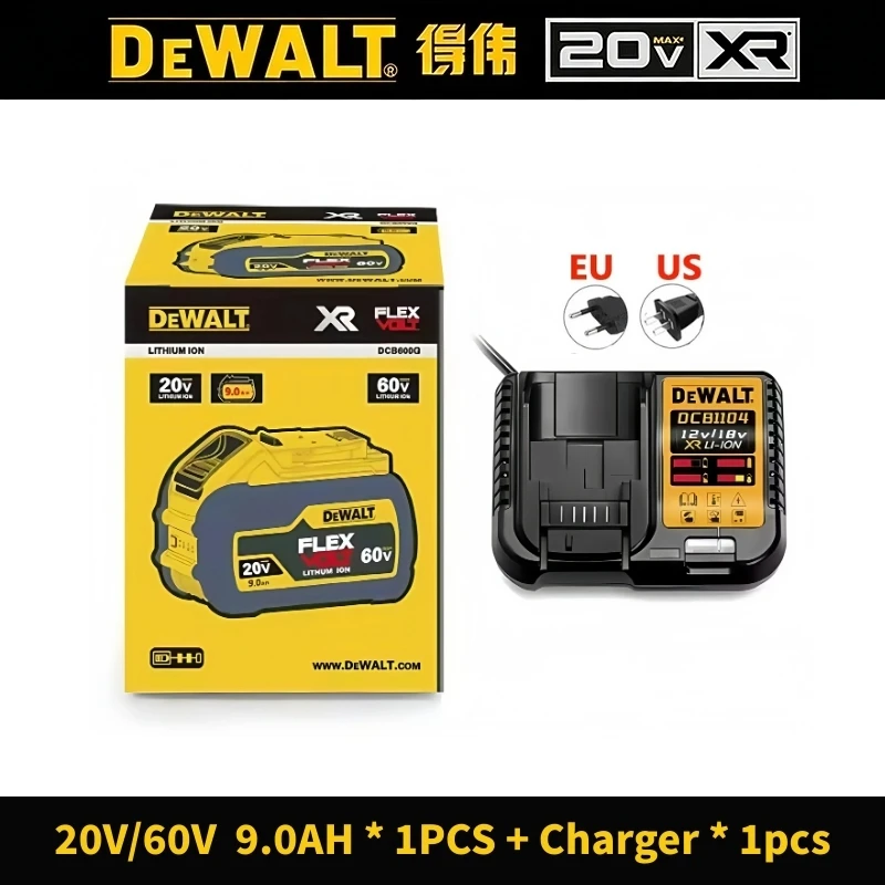 Original Flexvolt DEWALT 20V/60V Battery, for DCB606 DCB205 DCB206 DCB609 Power Tool 20V Battery, 5AH 6AH 9AH Dewalt Battery image 3