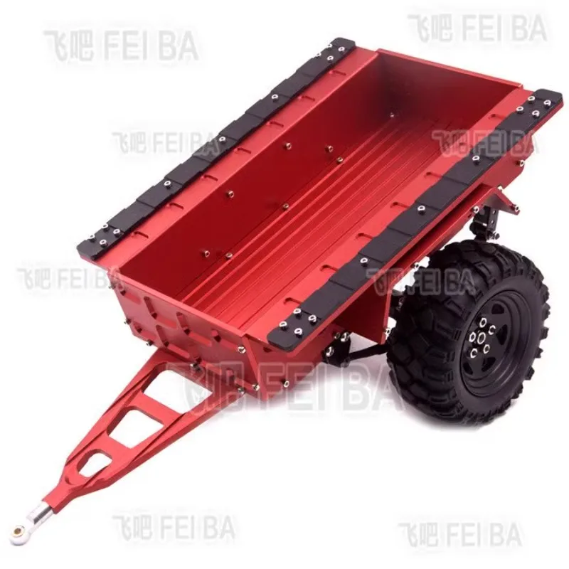 Metal Trailer for 1/10 RC Crawler Car AXIAL SCX10 III AX103007 Traxxas TRX4 Defender Blazer RC4WD D90 Modification Accessories