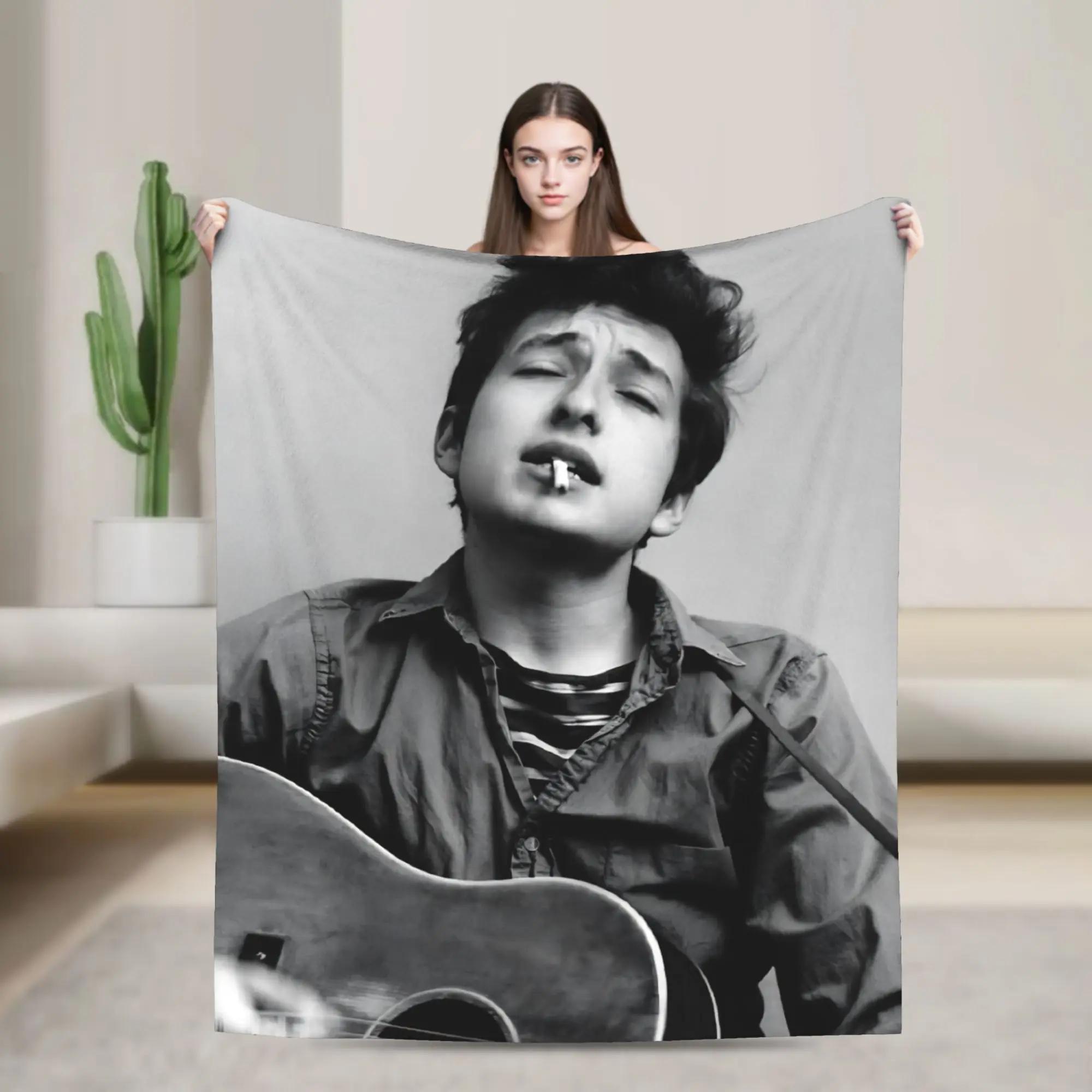 Bob Dylan Singer Printed Blanket For Men Women Cozy Soft  Throw Blankets for Sofa 50x60 Inches Multi-size