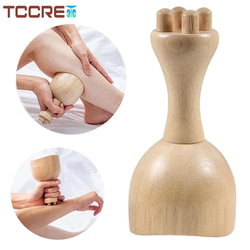 

1PC Double-Head Wood Therapy Cup Wooden Massager for Anti Cellulite, Lymphatic Drainage, Body Shaping, Muscle Massage Relax