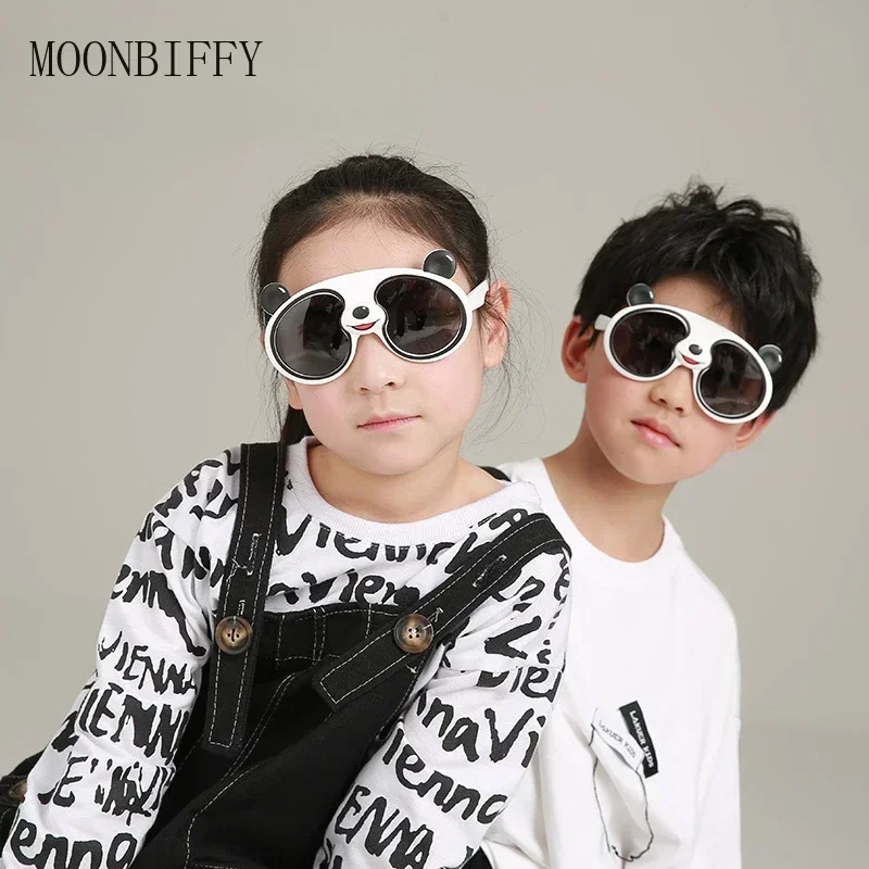 2024 Cartoon Sunglasses Children Boys Girls Panda Shaped Polarized Sun Glasses Kids UV Protection Gafas De Sol Mujer UV400 Gift