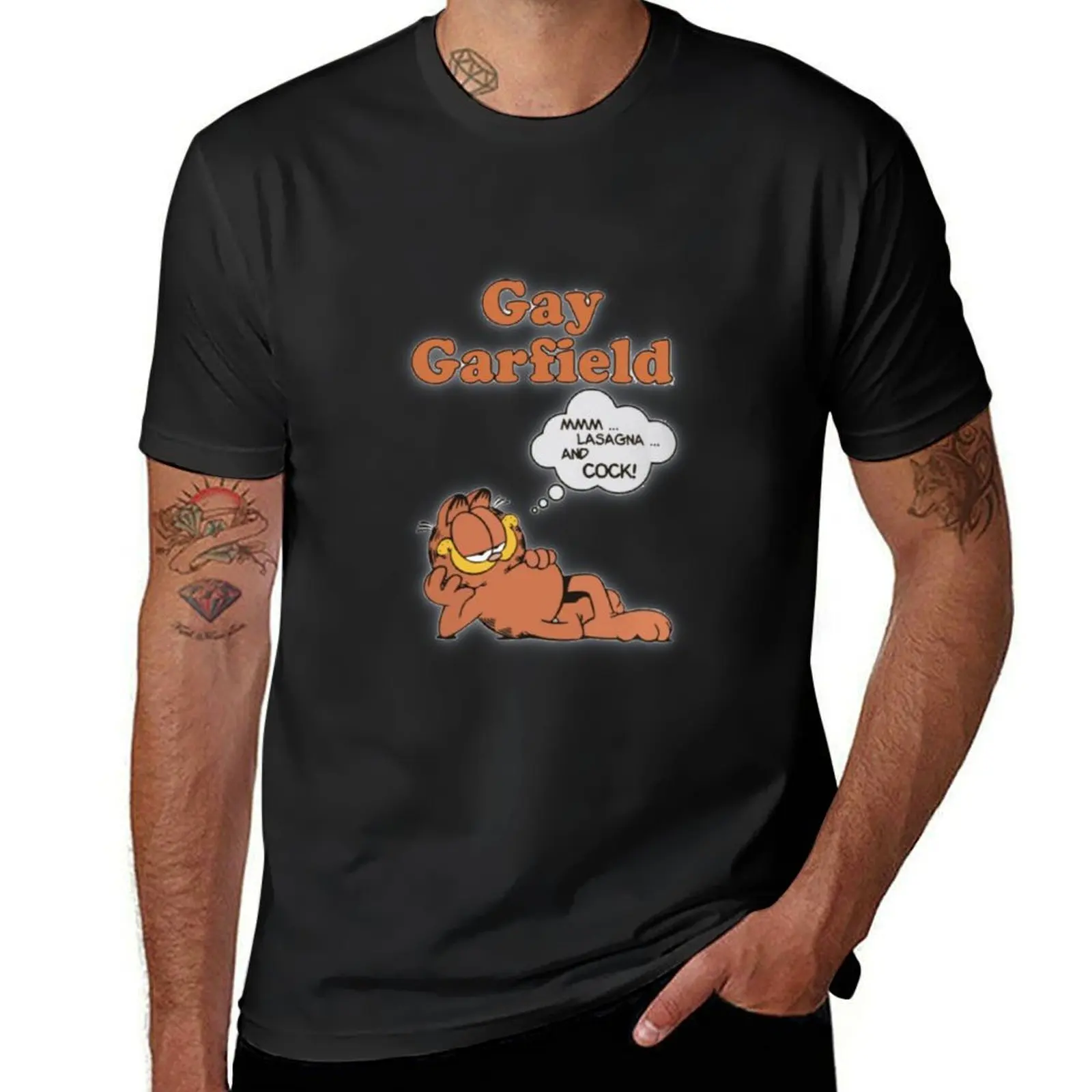 Gay Garfíeld T-Shirt vintage customs design your own heavyweights cute clothes mens workout shirts